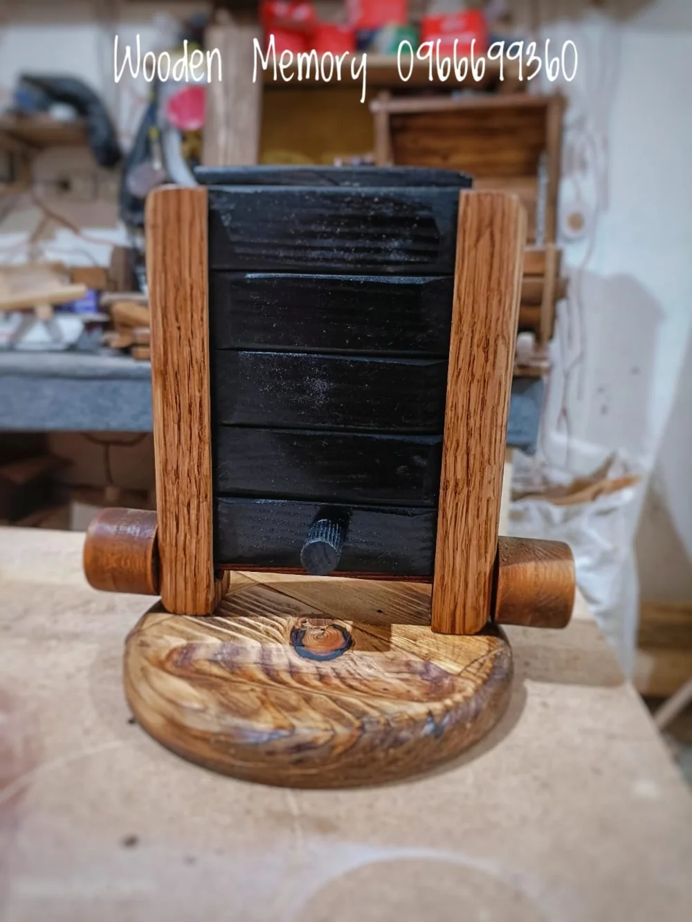 Rustic rounded wooden box
